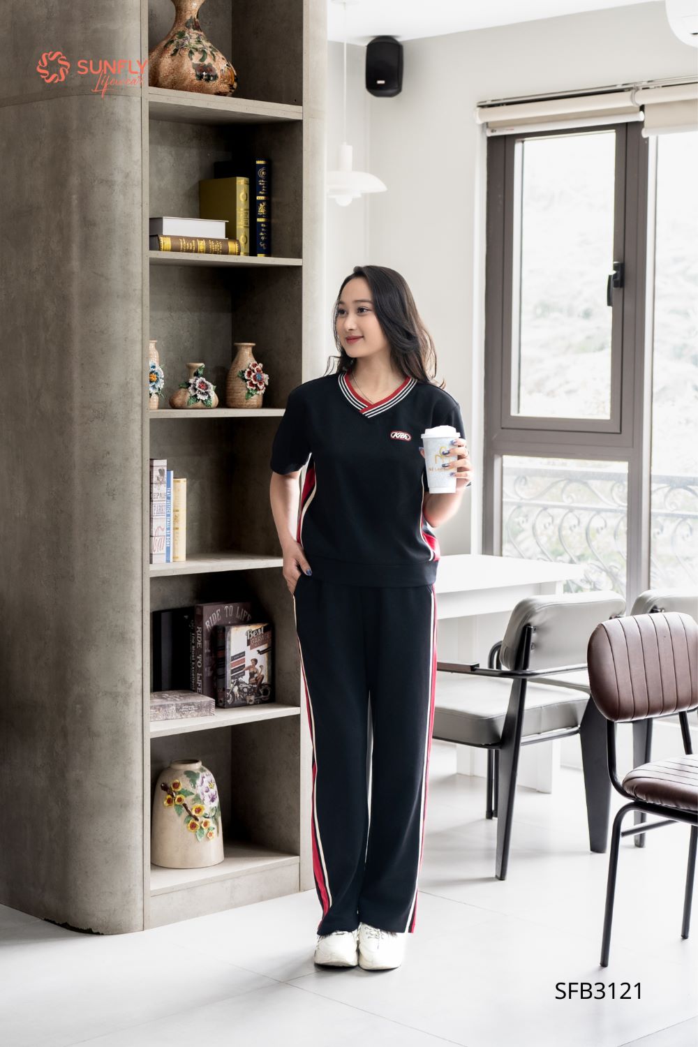 Set đồ nữ poly cotton 2da áo cộc quần dài SFB3121
