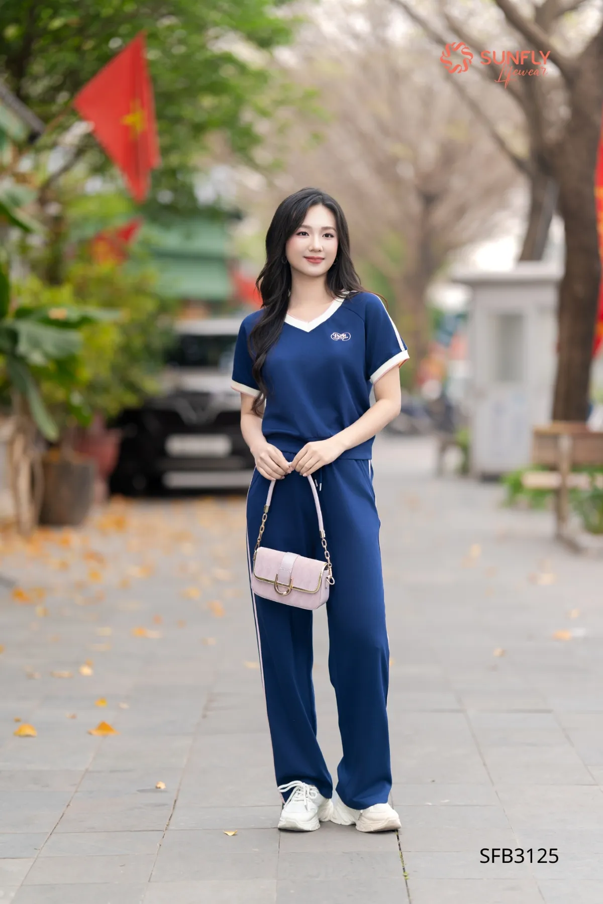Set đồ nữ poly cotton 2da áo cộc quần dài SFB3125