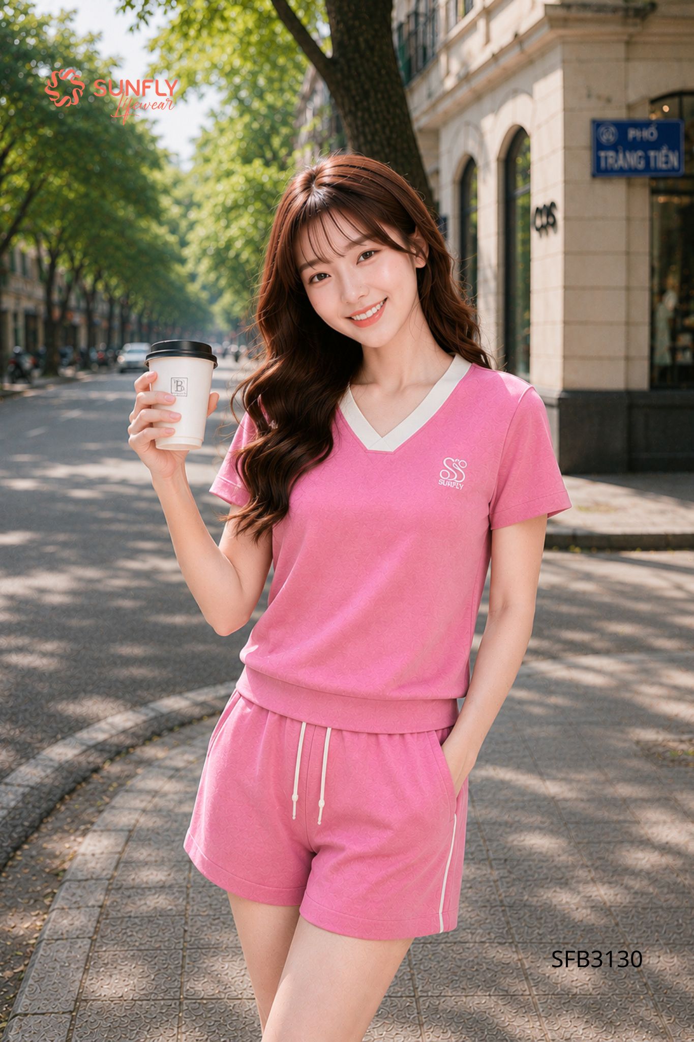 Set đồ nữ poly cotton 2da áo cộc quần sooc SFB3130