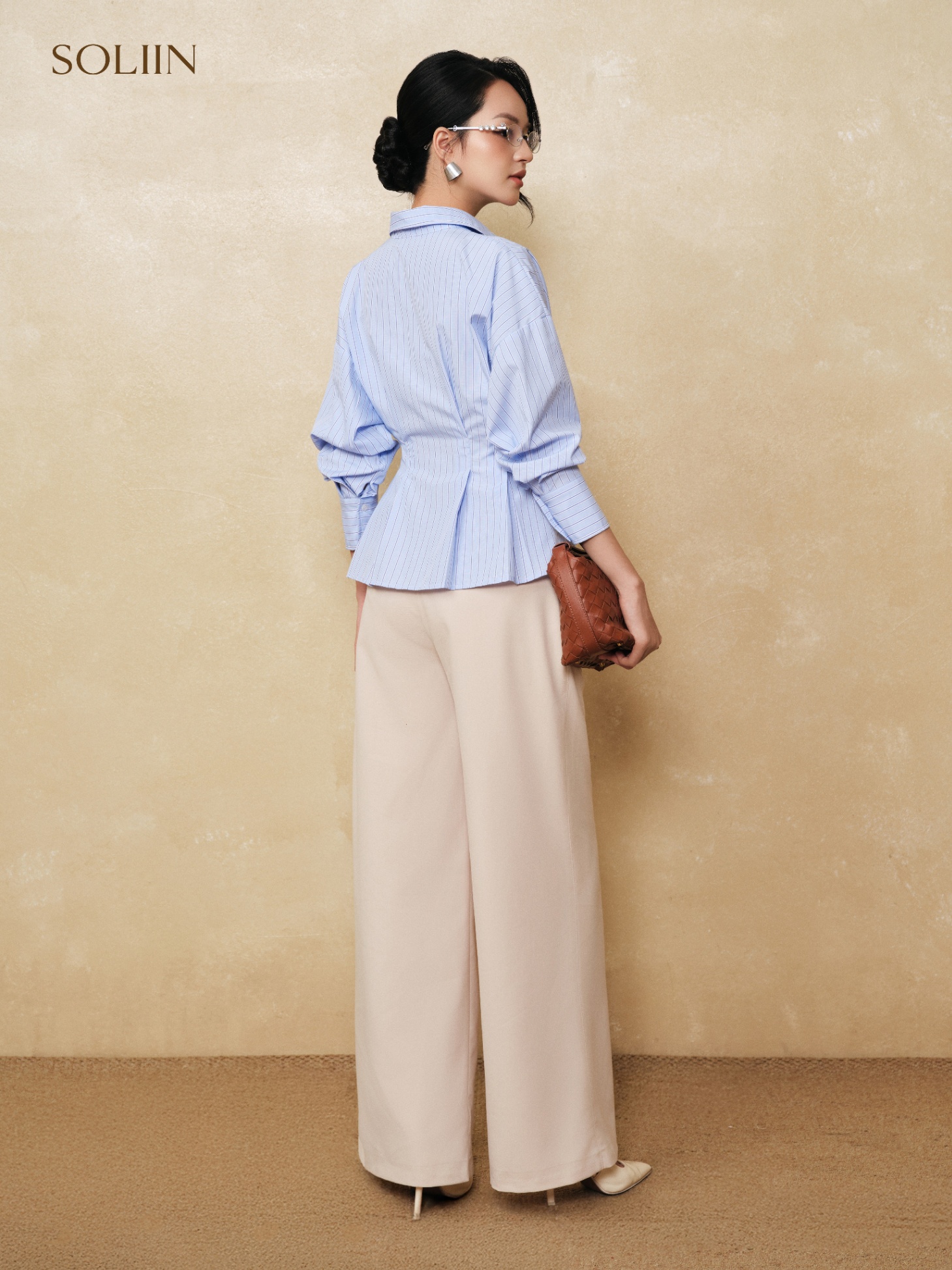 Sơ mi peplum thắt đai Sophia shirt