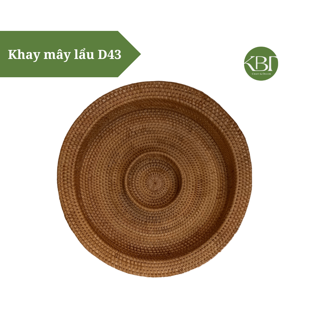 Khay mây lẩu D43