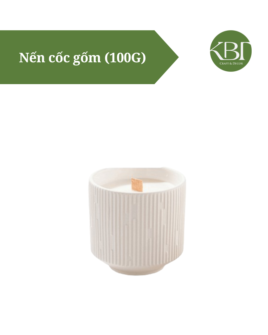 Nến cốc gốm (100G)