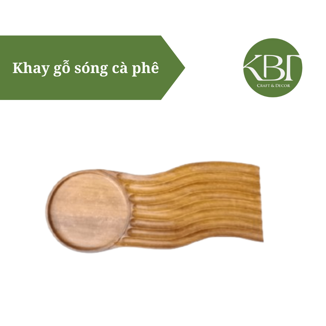 Khay gỗ sóng cà phê