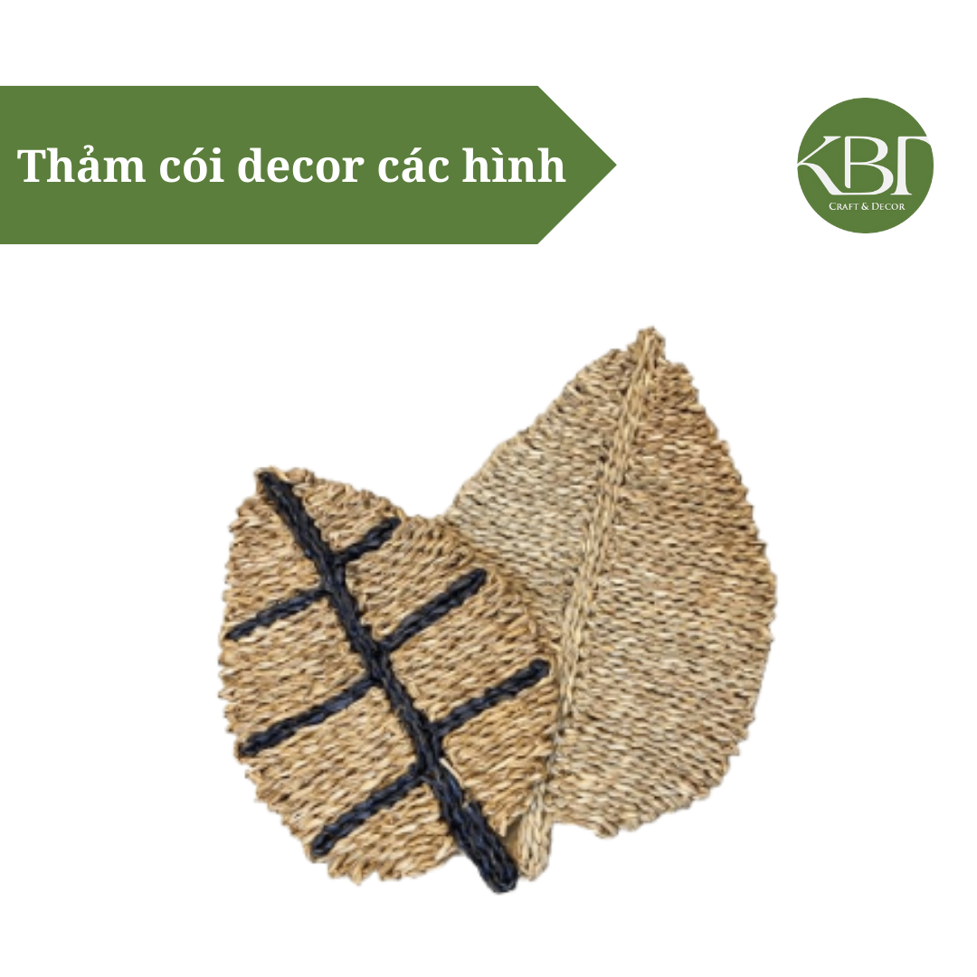 Thảm cói decor các hình