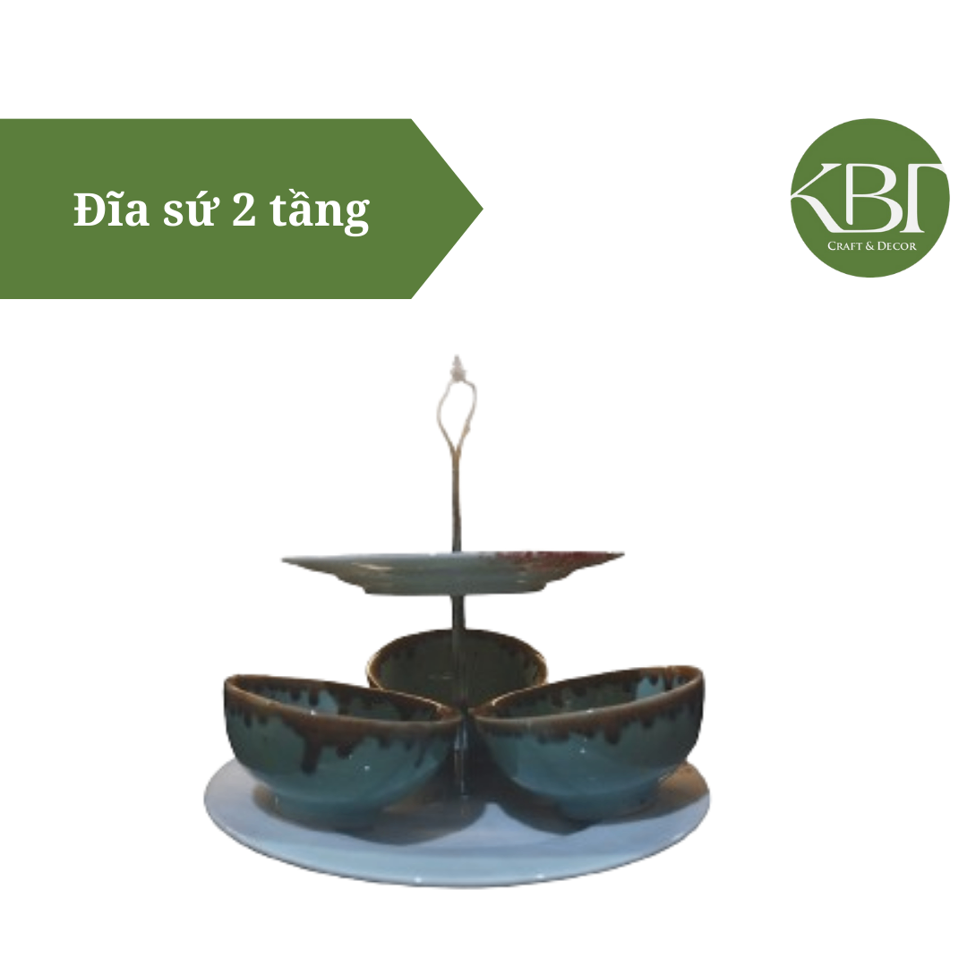 Đĩa sứ 2 tầng