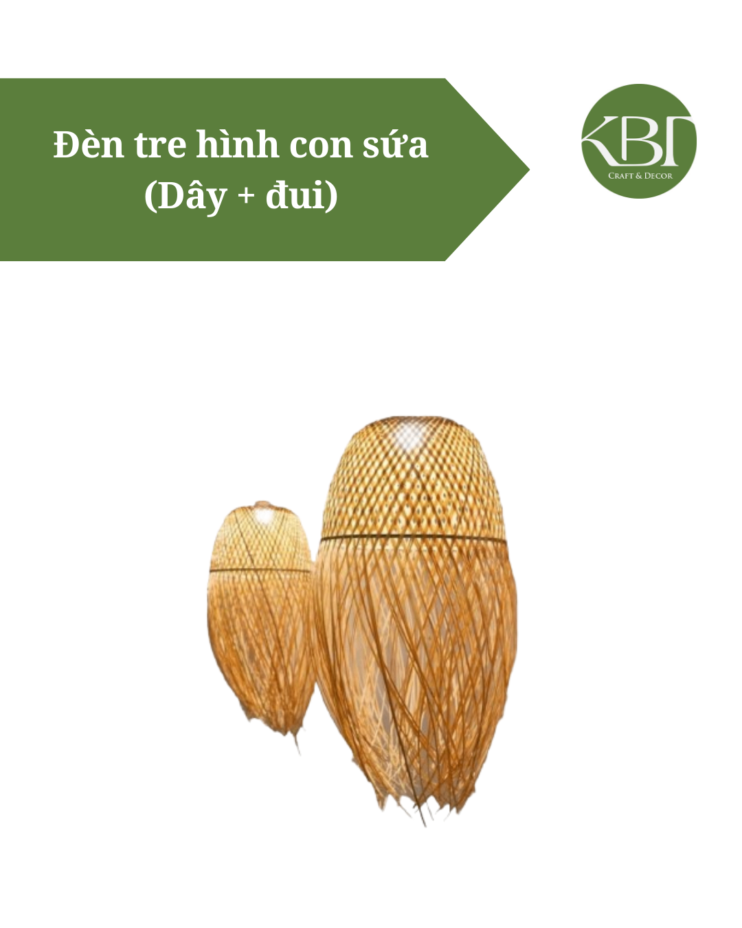 Đèn tre hình con sứa( Dây+ đui)