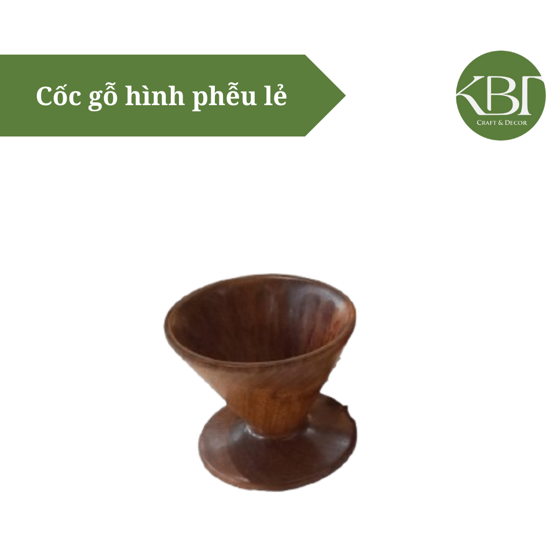 Cốc gỗ hình phễu lẻ