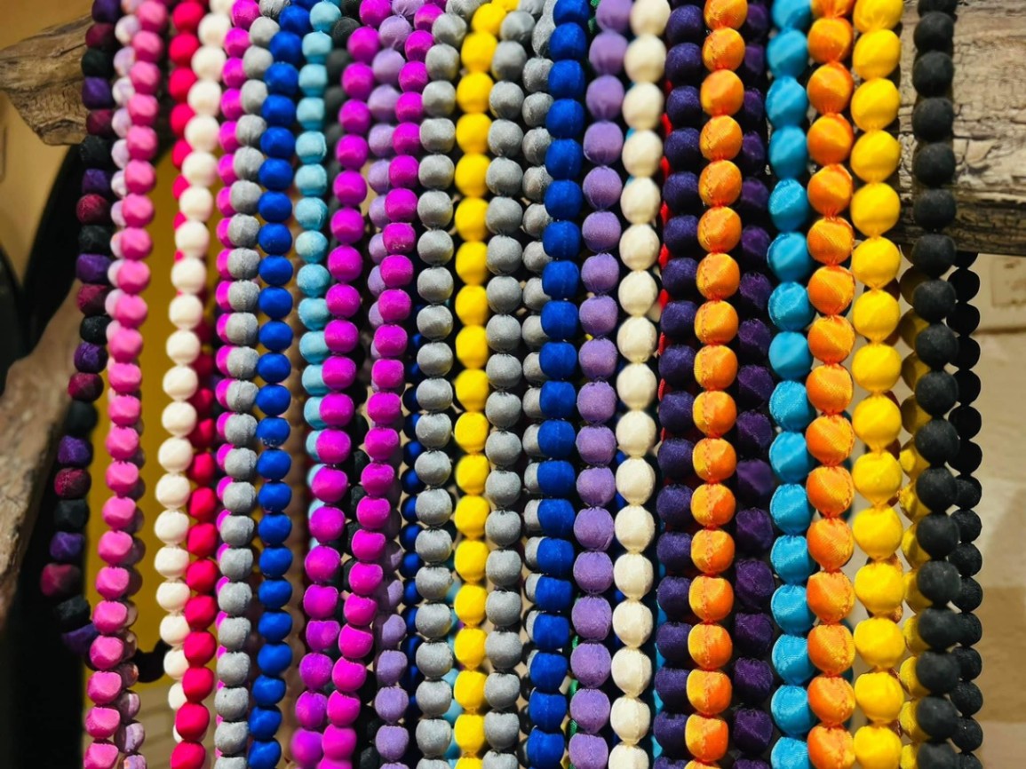 Silk bead bracelet