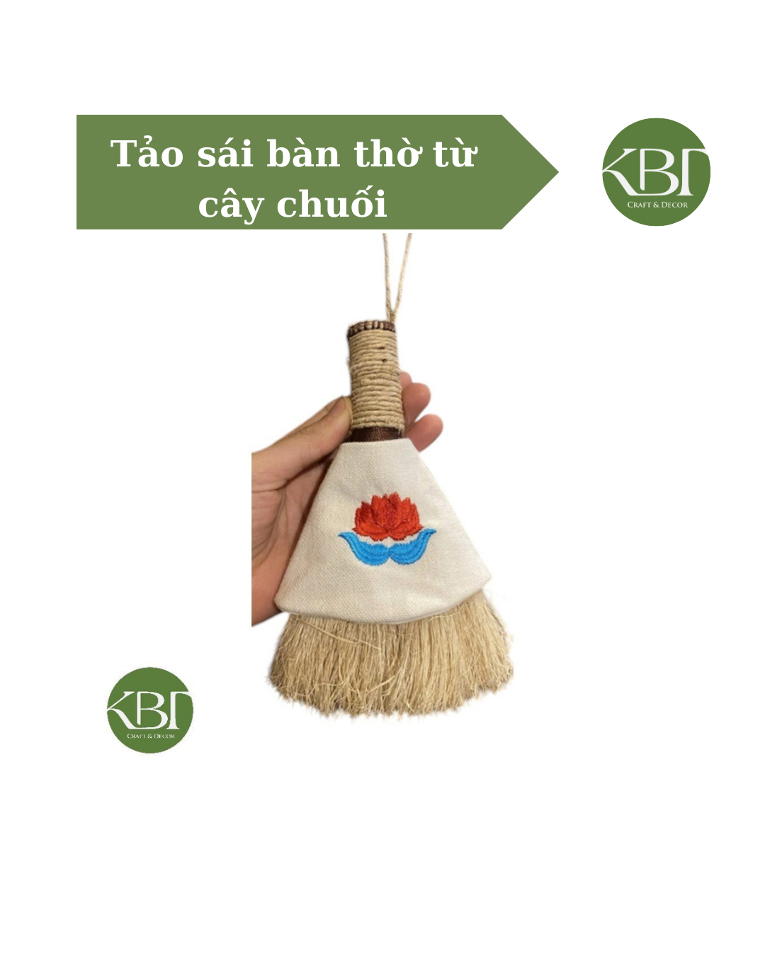 Tảo sái bàn thờ từ cây chuối