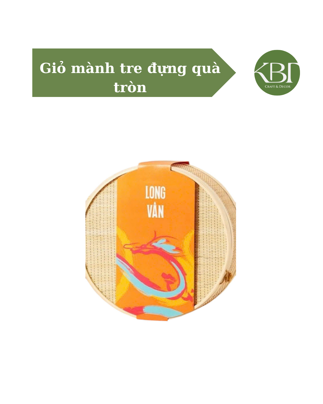 Giỏ mành tre đựng quà tròn