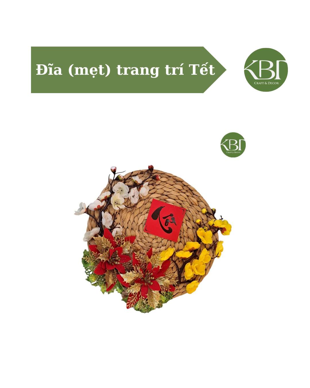 Đĩa (mẹt) trang trí Tết