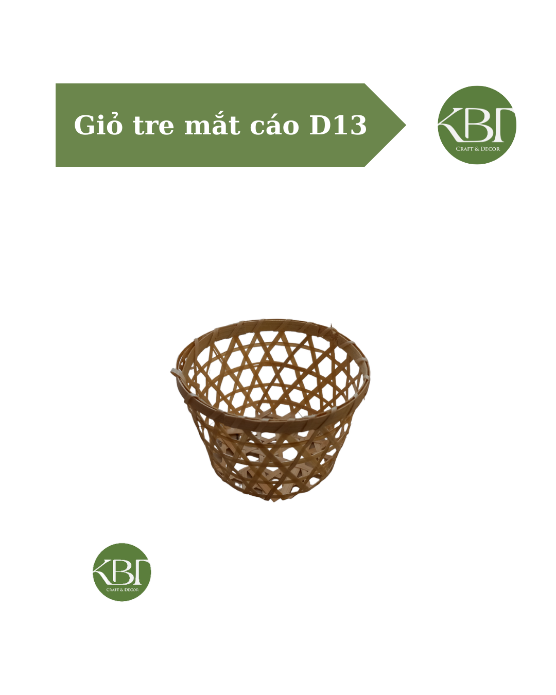 Giỏ tre mắt cáo D13