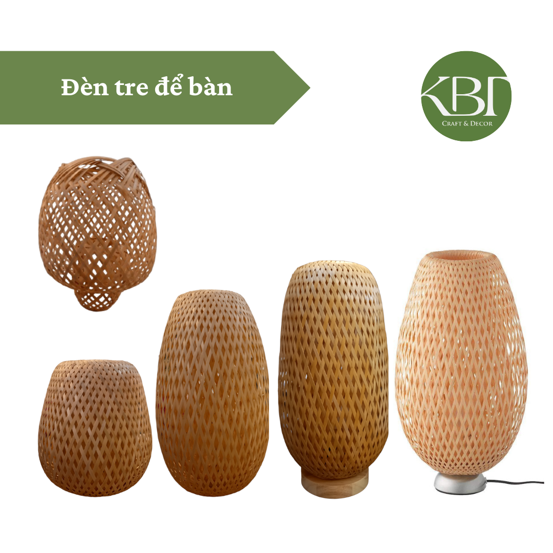 Đèn tre để bàn