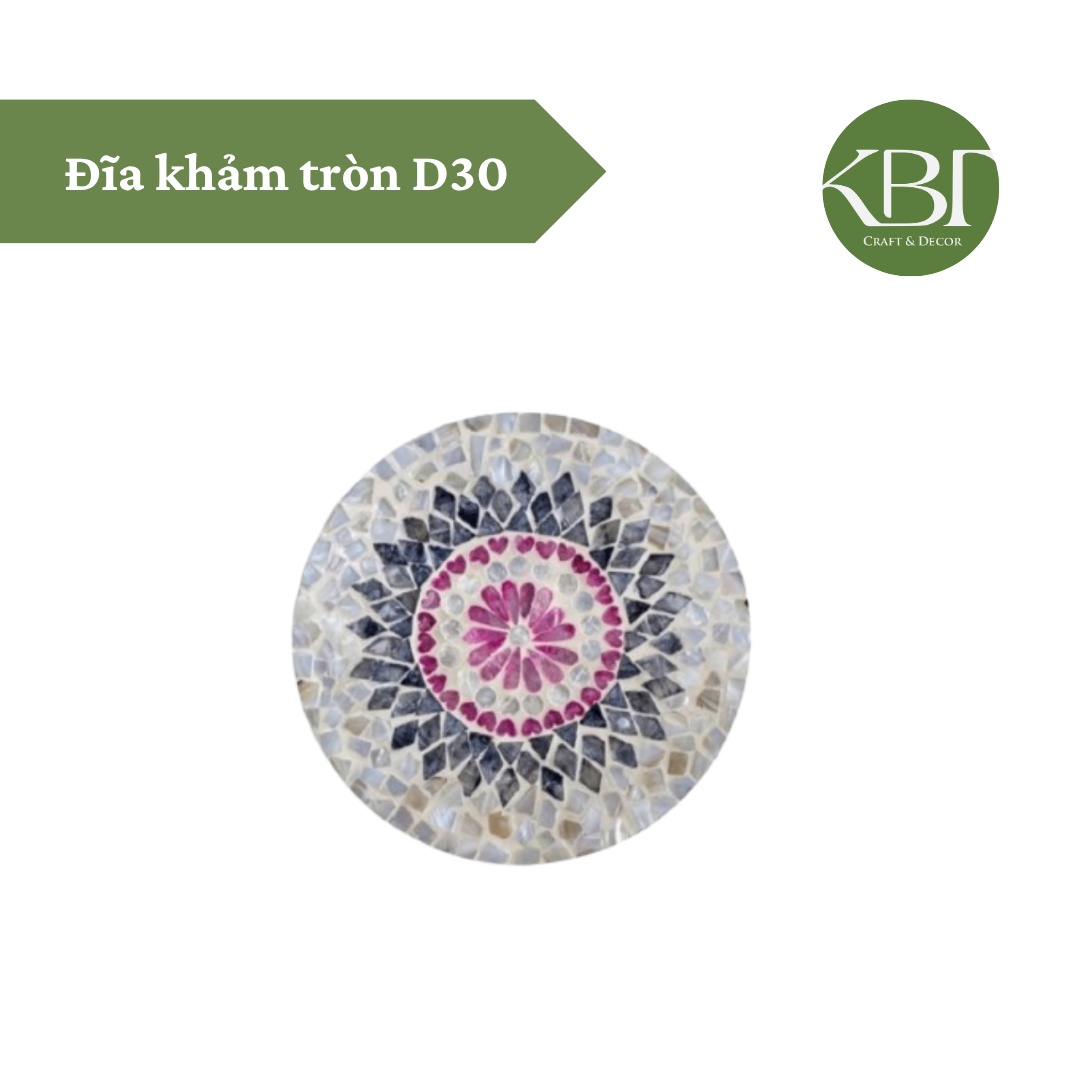 Đĩa khảm tròn D30