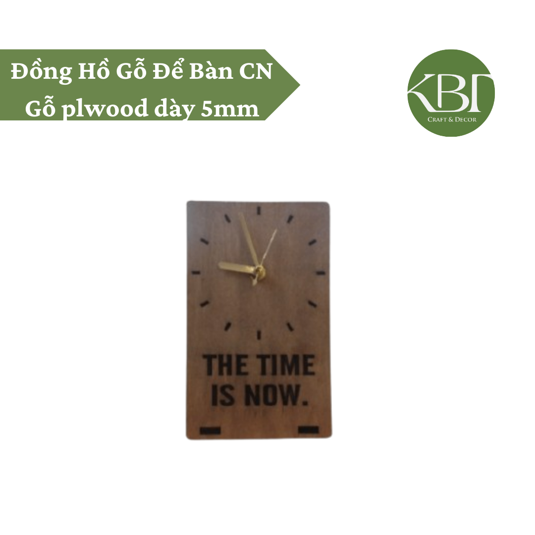 Đồng Hồ Gỗ Để Bàn CN Gỗ plwood dày 5mm