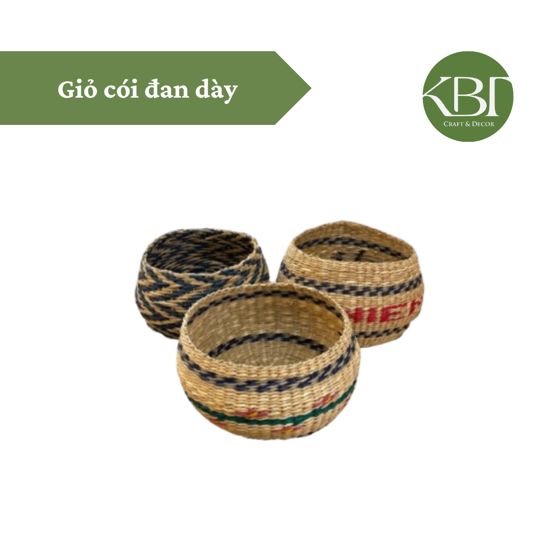 Giỏ cói đan dày