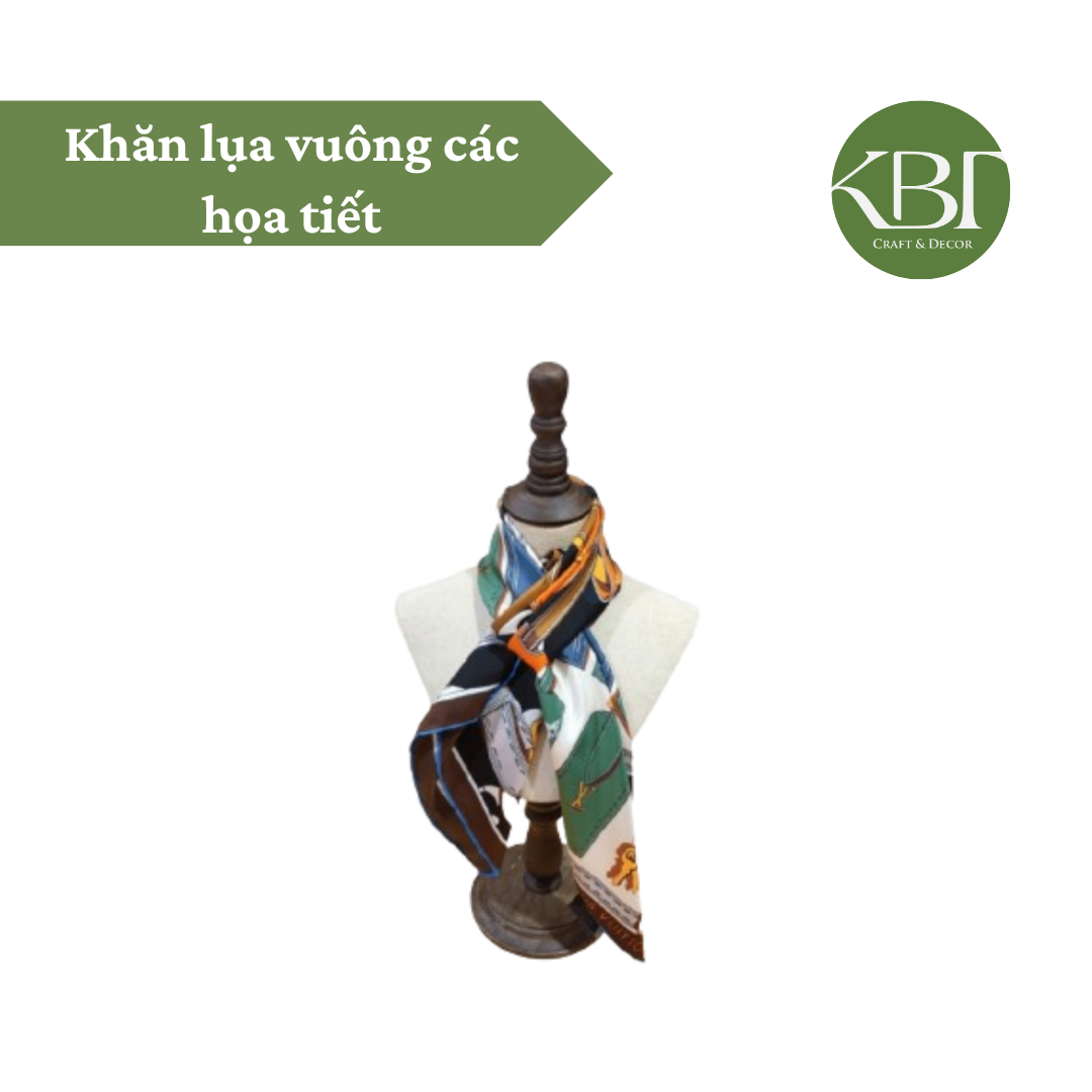 Khăn lụa vuông các họa tiết