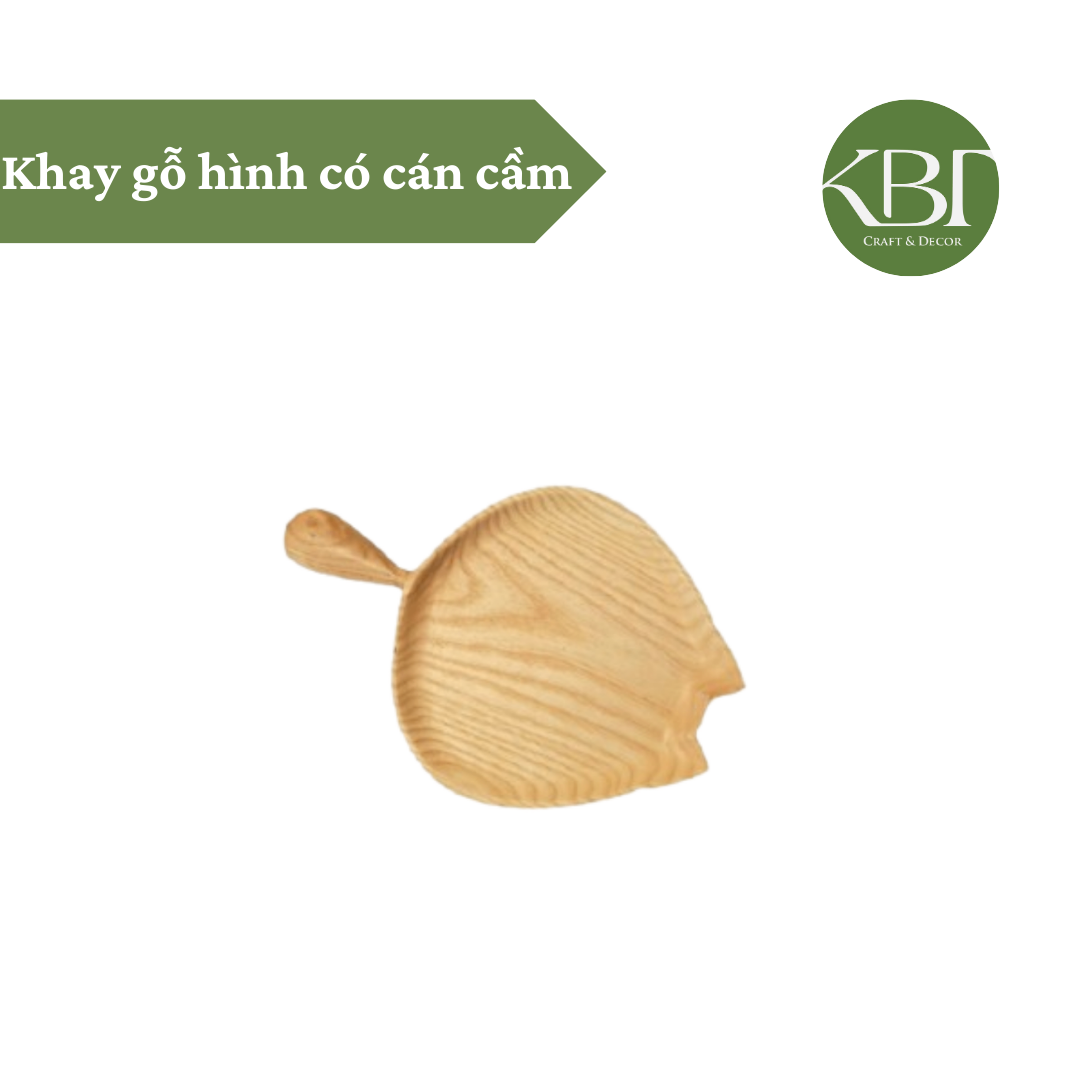 Khay gỗ hình có cán cầm