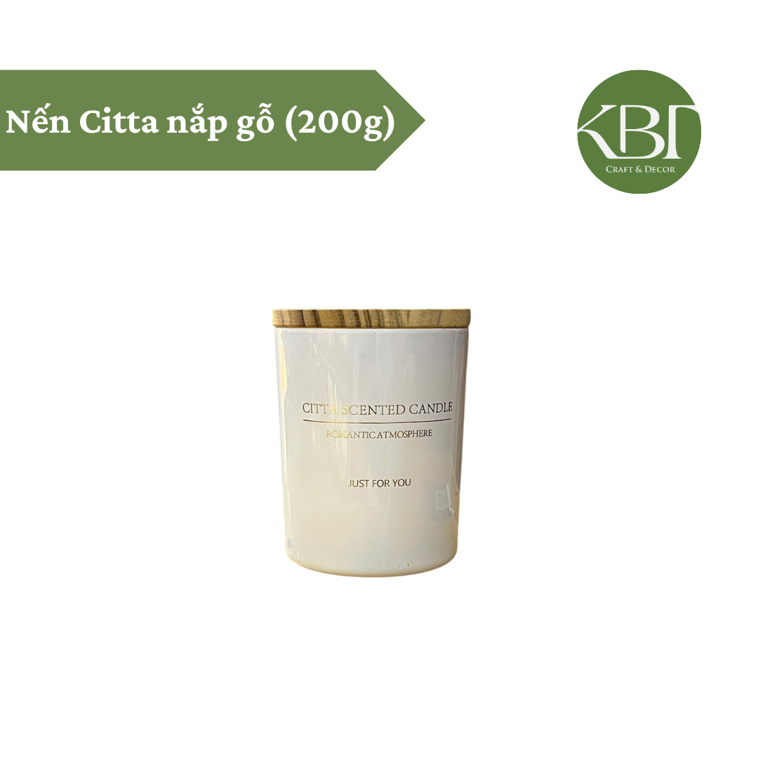 Nến Citta nắp gỗ (200g)