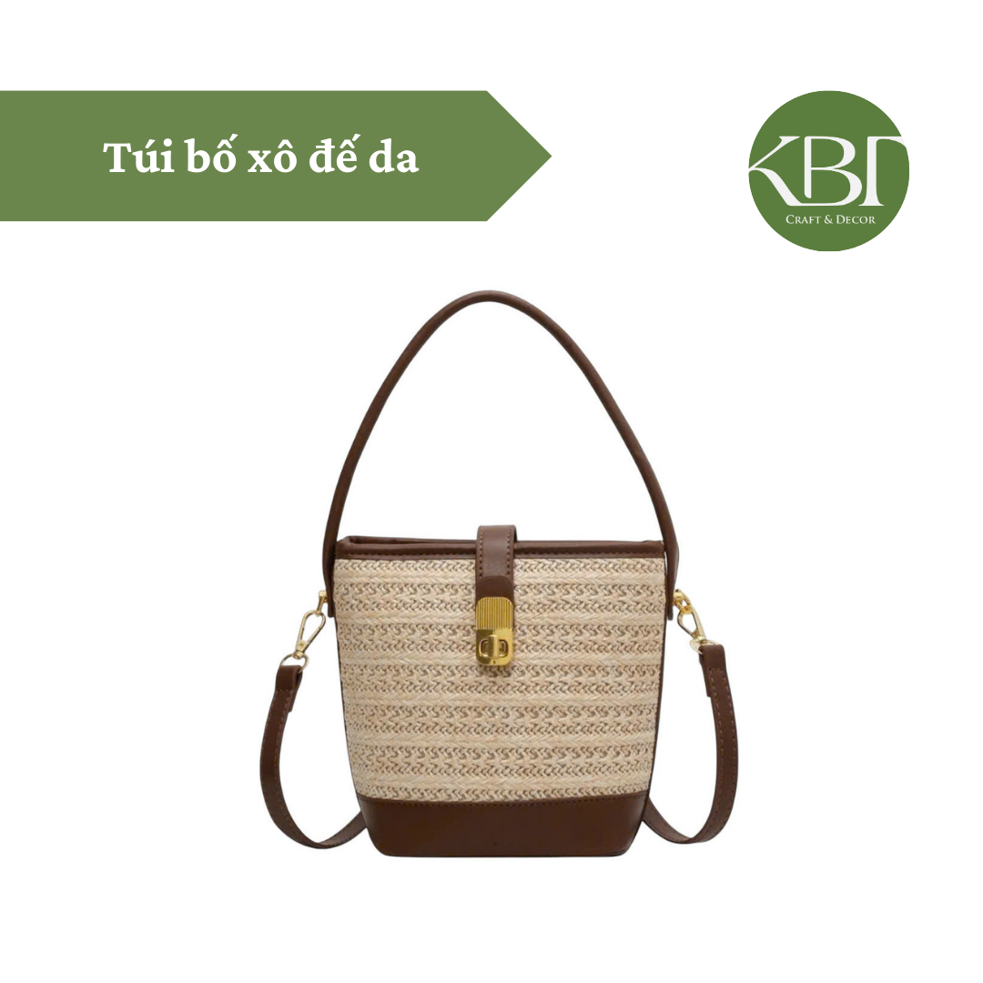 Túi bố xô đế da
