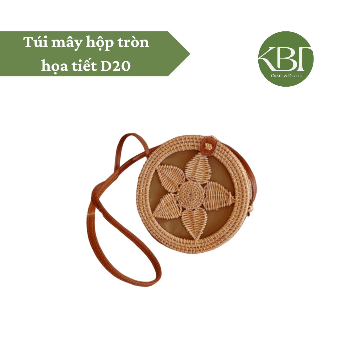 Túi mây hộp tròn họa tiết D20