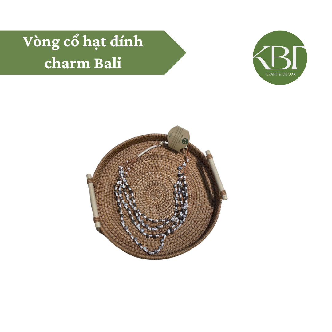 Vòng cổ hạt đính charm Bali