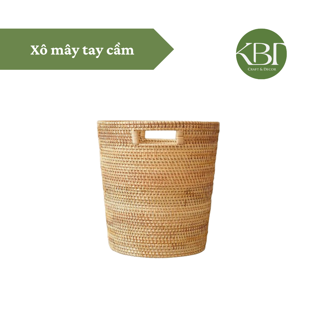 Xô mây tay cầm