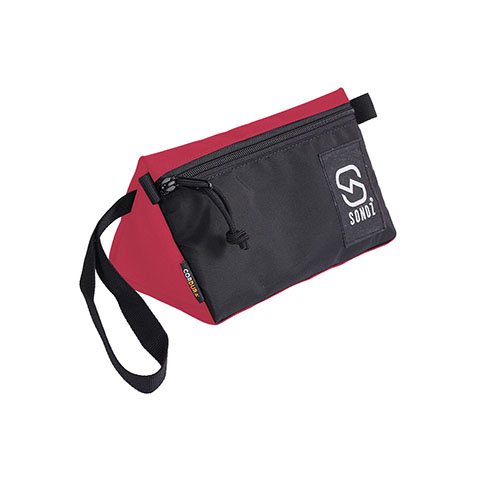 Túi Phụ Kiện SONOZ LA TROUSSE ROUGE0716 / Đen phối đỏ tươi