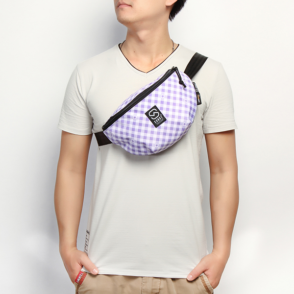 Túi Đeo Ngực SONOZ LE BOOM WAIST BAG VIOETCARREAU0718 / Tím caro