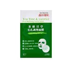 Mặt nạ giấy Tràm Trà Và Cam Thảo Dr. Morita Tea Tree & Licorice Pore Refining Facial Mask - 1 Miếng