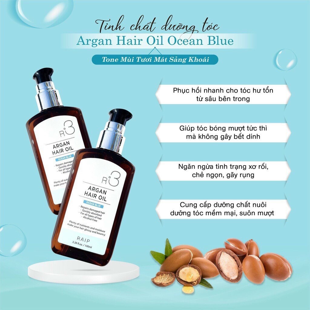 Tinh dầu dưỡng tóc Raip R3 Argan Hair Oil