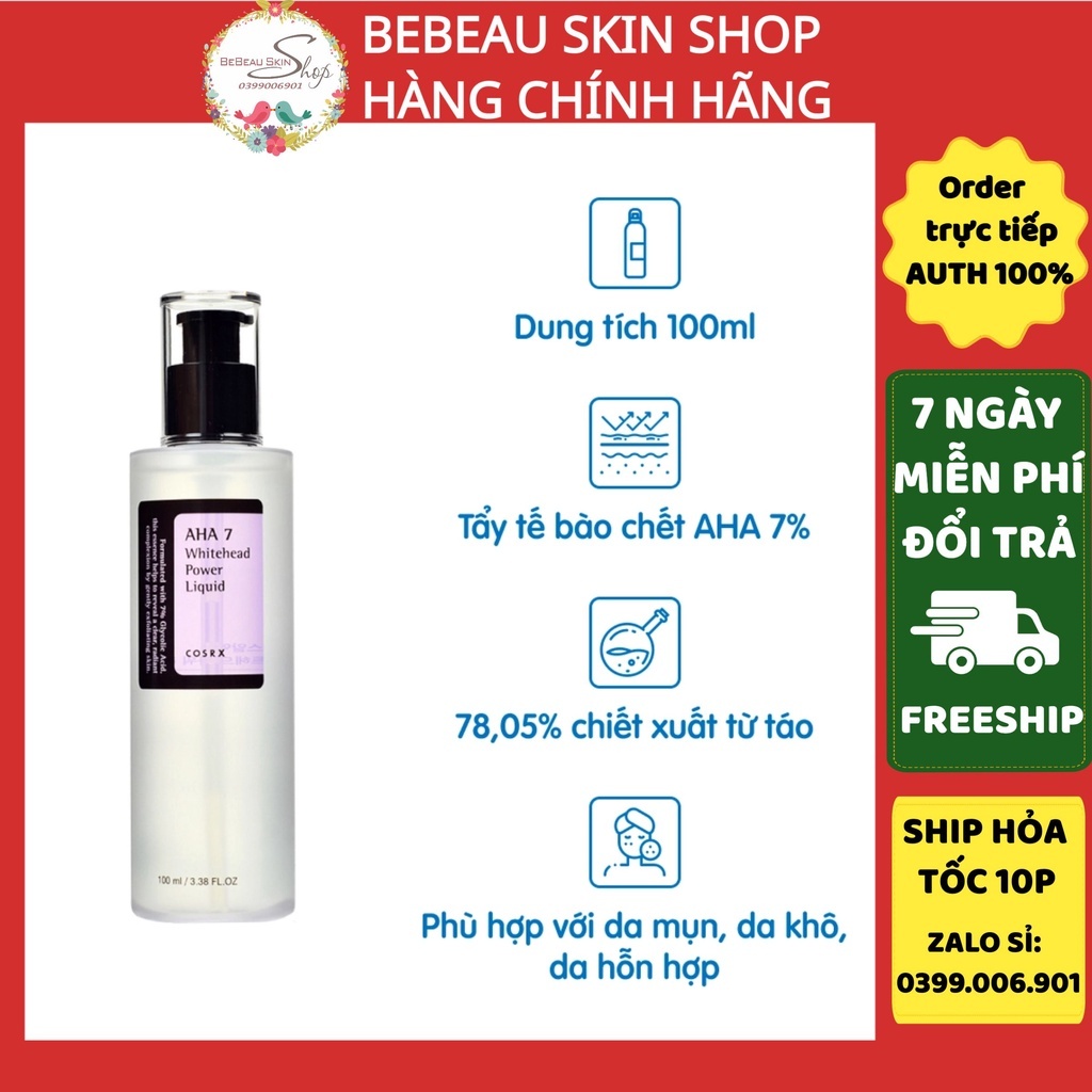 Nước cân bằng chứa AHA/BHA Clarifying Treatment Toner Cosrx