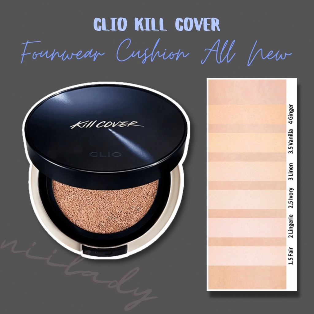 Phấn nước Clio kill cover founwear cushion XP - Màu Đen