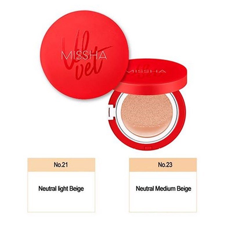 Phấn nước Missha Đỏ Velvet Finish Cushion SPF50+ PA+++