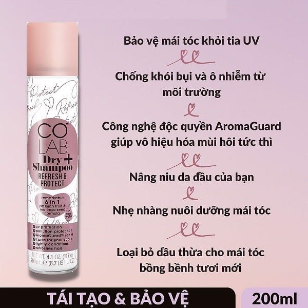 Dầu Gội Khô COLAB DRY SHAMPOO 200ML