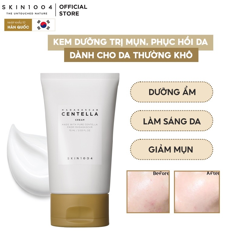 Kem dưỡng rau má phục hồi da Skin1004 Madagascar Centella Cream/ Soothing Cream