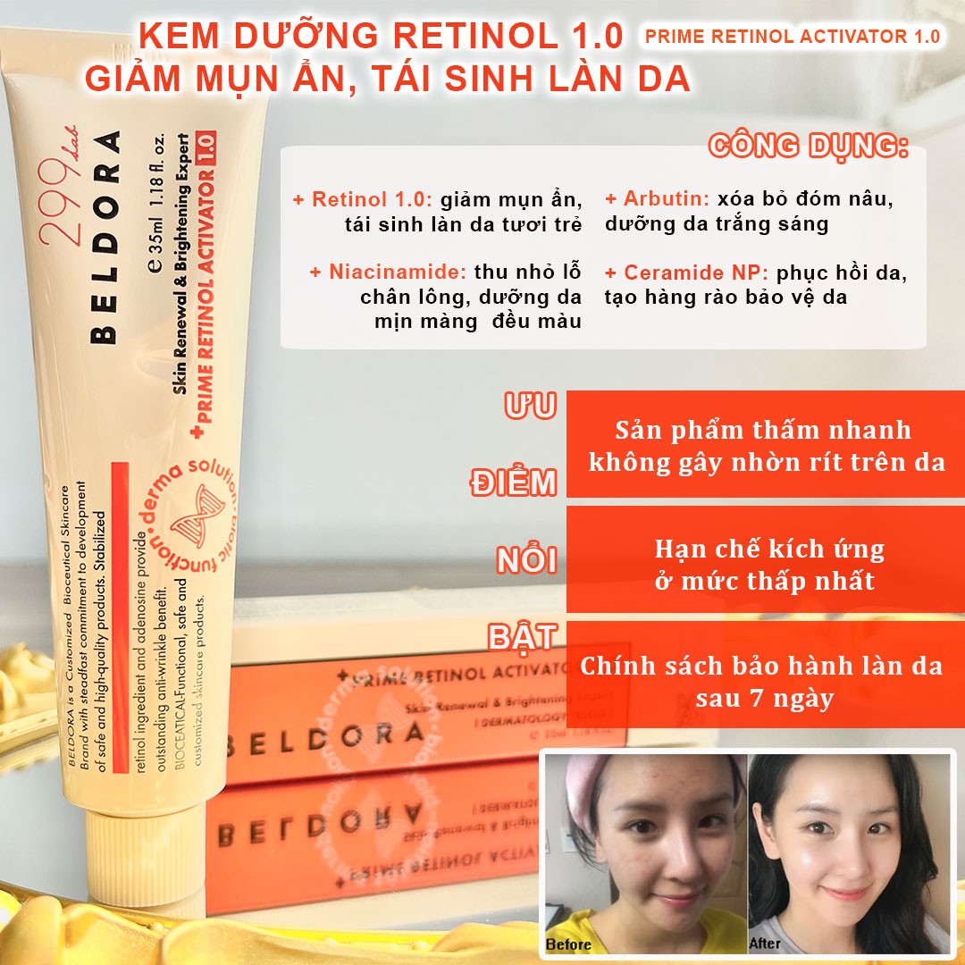 Kem Dưỡng Retinol Beldora 299 Prime Retinol Activator