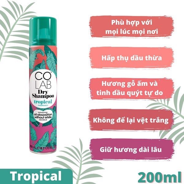 Dầu Gội Khô COLAB DRY SHAMPOO 200ML