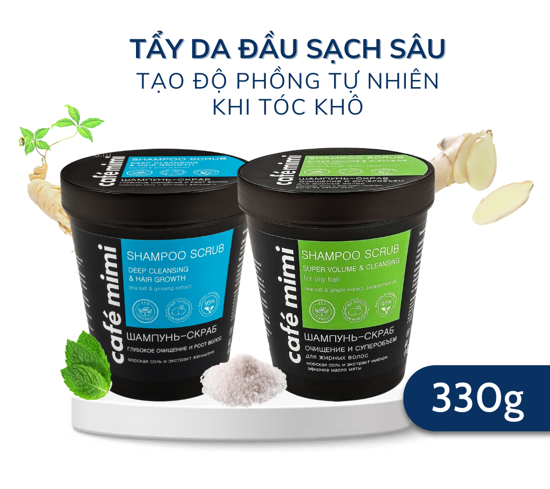 Tẩy da chết da đầu cafe Mimi 330g