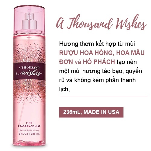 Xịt thơm Bath and Body Works - A Thousand