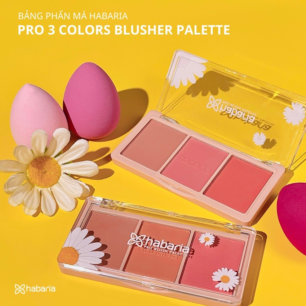 BẢNG PHẤN MÁ 3 Ô HABARIA PRO3COLOR BLUSHER PALETTE