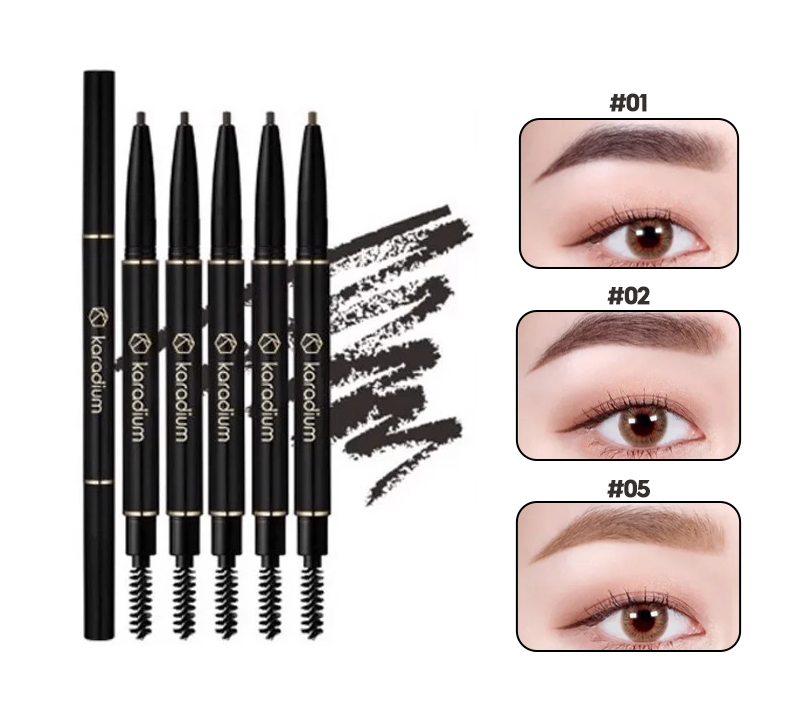 Chì kẻ mày 2 đầu Karadium Flat Eyebrown Pencil