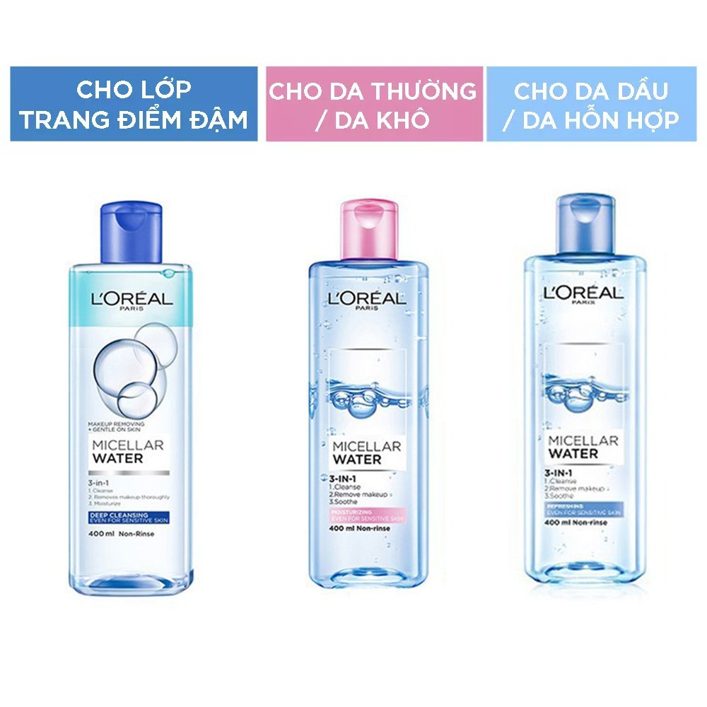 Nước tẩy trang Loreal Paris 400ml