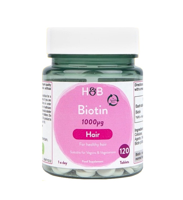 Viên Uống Hỗ Trợ Mọc Tóc H & B Biotin 1000mg