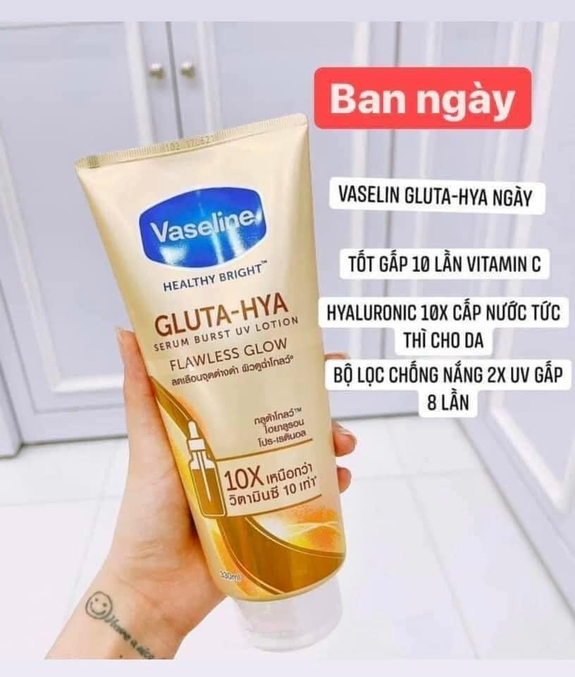 Sữa dưỡng thể Vaseline Gluta HYA Serum 10X Thái Lan