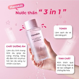 Nước Thần Hanskin Real Complexion Hyaluron Skin Essence Cấp Ẩm Chống Lão Hóa 150ml 300ml - Bebeau