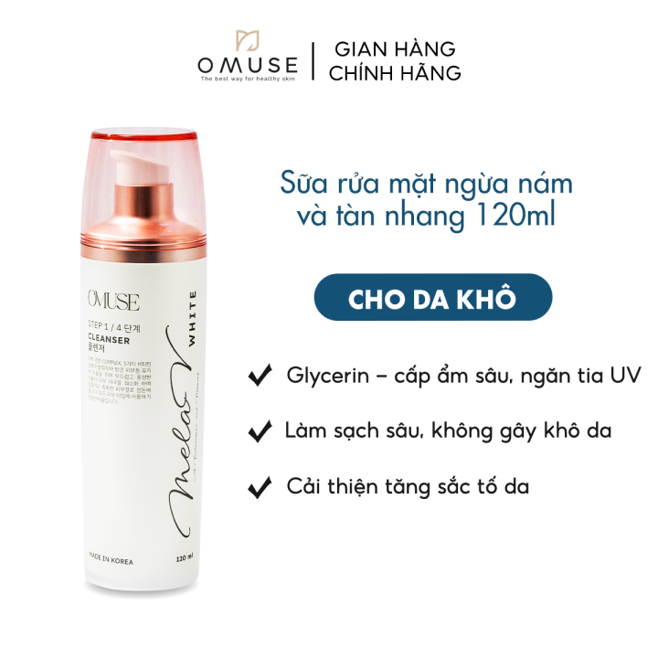 Sữa rửa mặt OMuse M- 120mlelaV White Cleanser