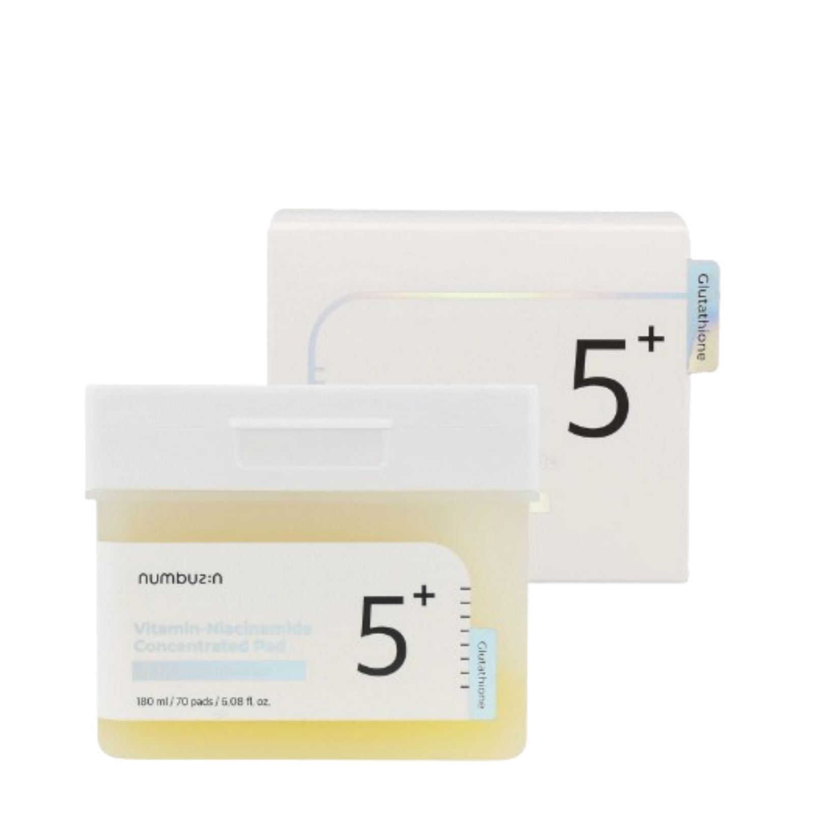 Toner pad Numbuzin Số 5+ Vitamin Niacinamide 180ml / 70 miếng hỗ trợ làm sáng da, loại bỏ da chết