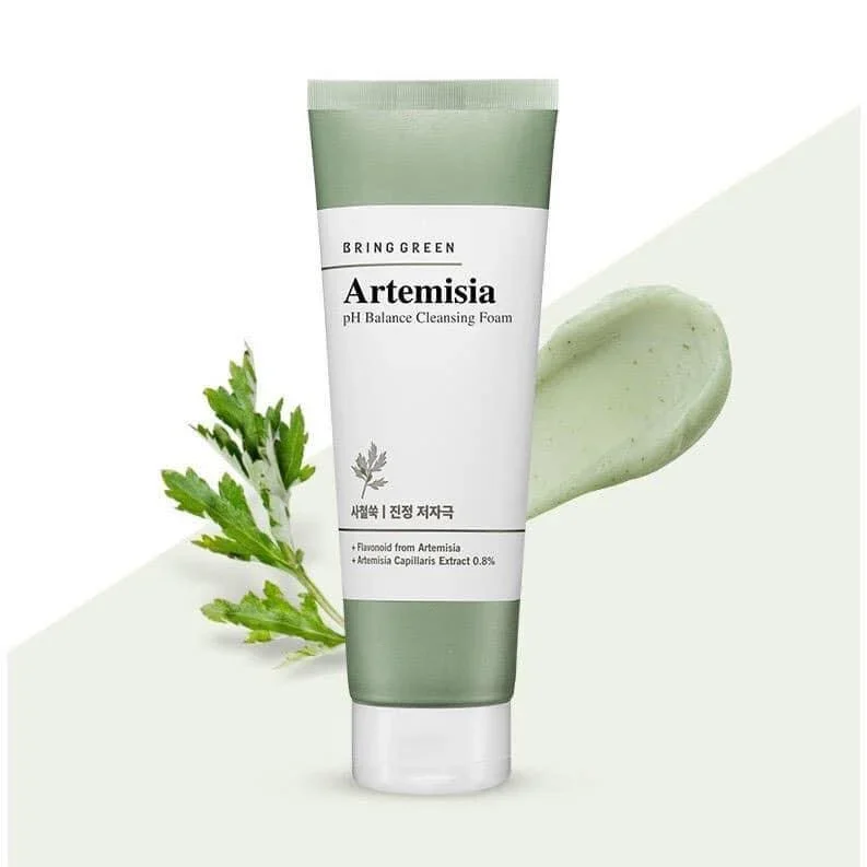 Sữa Rửa Mặt Ngải Cứu Bring Green Artemisia PH Blance Cleansing Foam Làm Dịu Da