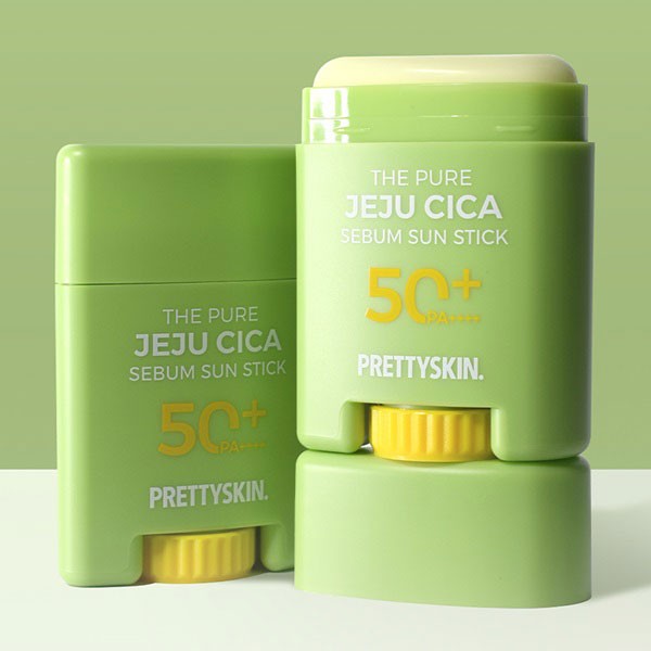 Thanh Lăn Chống Nắng Rau Má Pretty Skin The Pure Jeju Cica Sebum Sun Stick SPF50+ PA++++..